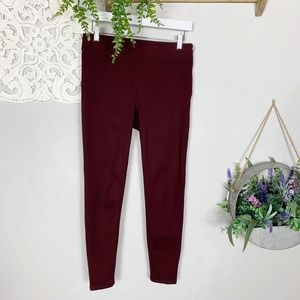 Ann Taylor | Maroon Side Zip Legging , Sz 4